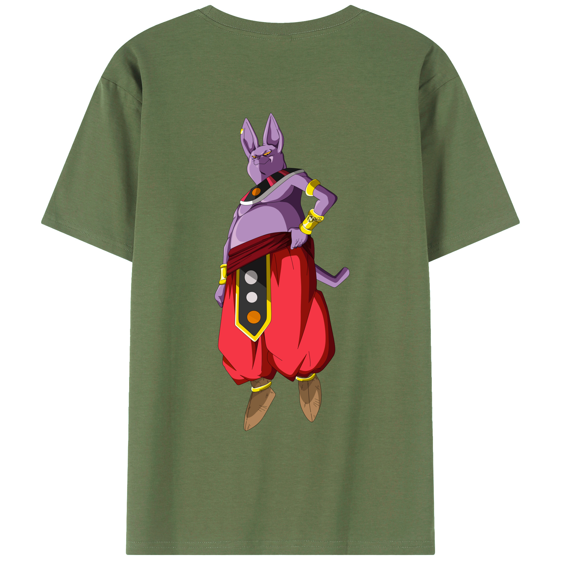 （画像用） ドラゴンボール シャンパ DRAGON BALL Champa 綿100％ メンズ半袖Tシャツ（バックプリント） 通気性